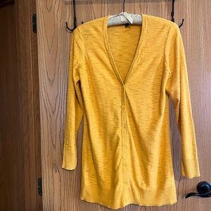 Torrid Women Gold/Yellow Cardigan Size 0 (Sz 12)